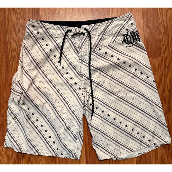 O'Neill Board Shorts Geometric AOP Embroidered Logo Mens 34 10" Swim Trunks - Picture 1 of 6